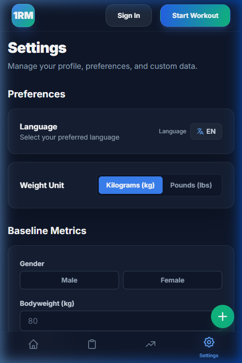 Fitness App Detail