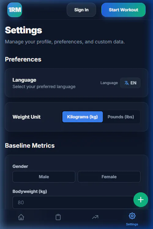 Fitness App Detail